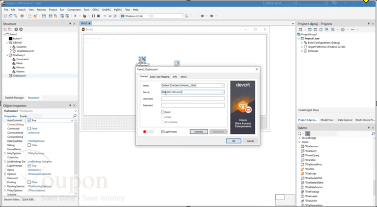Oracle Data Access Component Screenshot