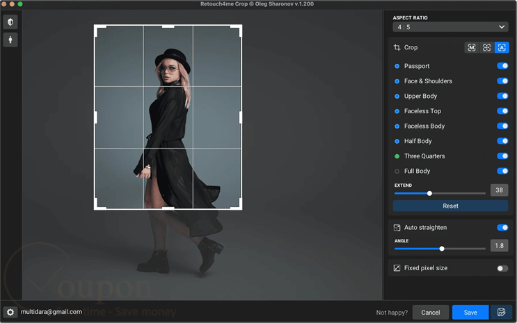 Retouch4Me Crop Screenshot