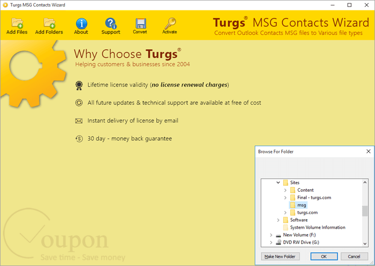 Turgs Msg Contacts Screenshot