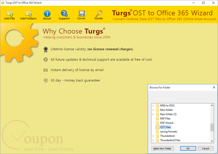 Turgs Ost To Office 365 Wizard Screenshot