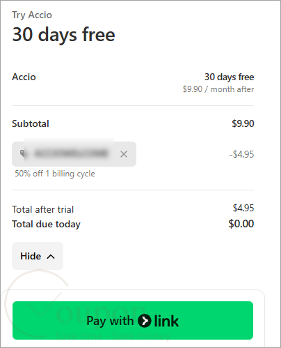Accio Coupon Code