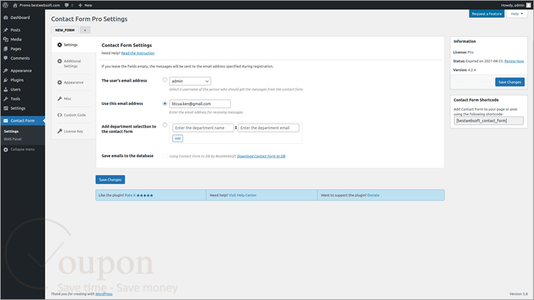 Bestwebsoft Contact Form Pro Screenshot