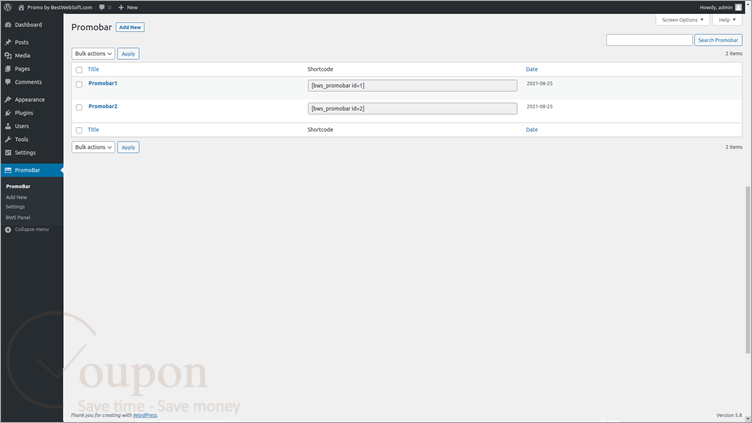 Bestwebsoft Promobar Screenshot