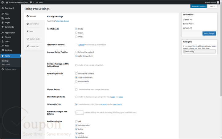 Bestwebsoft Rating Screenshot