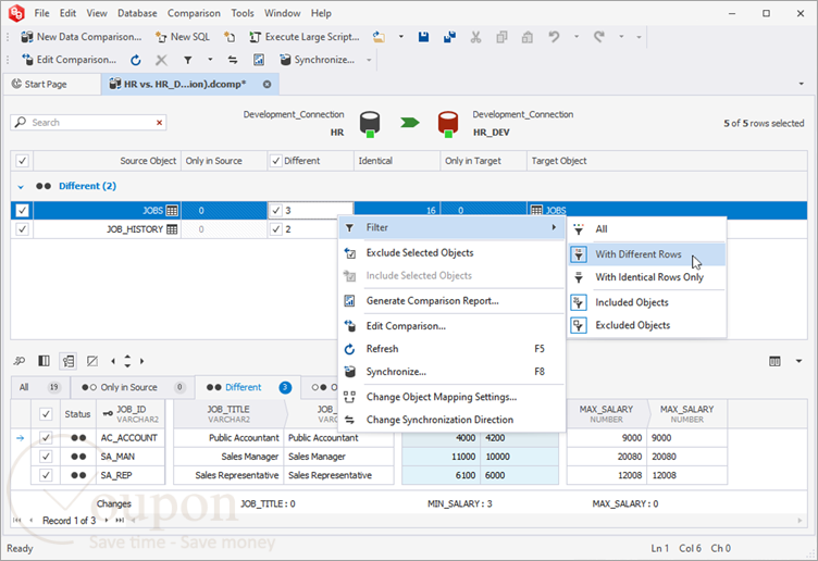 Dbforge Data Compare For Oracle Screenshot