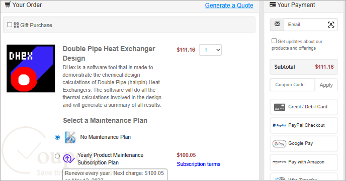 Double Pipe Heat Exchanger Design Coupon Code