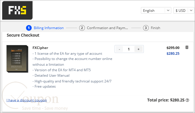 Fxcipher Coupon Code