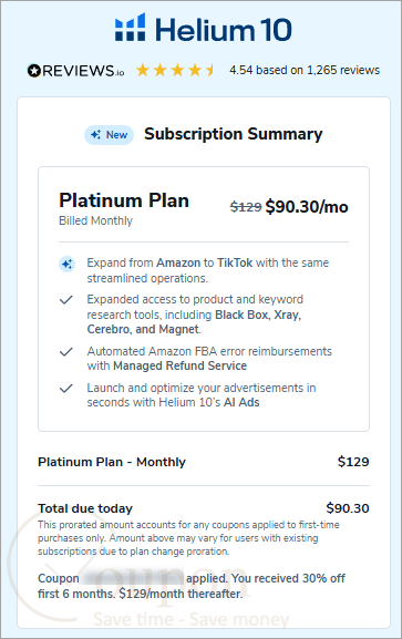 Helium 10 Coupon Code