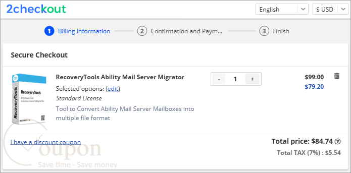 Recoverytools Ability Mail Server Migrator Coupon Code