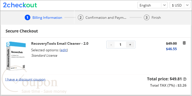 Recoverytools Email Cleaner Coupon Code