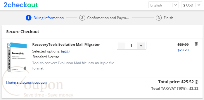 Recoverytools Evolution Mail Migrator Coupon Code