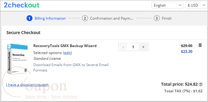 Recoverytools Gmx Backup Wizard Coupon Code