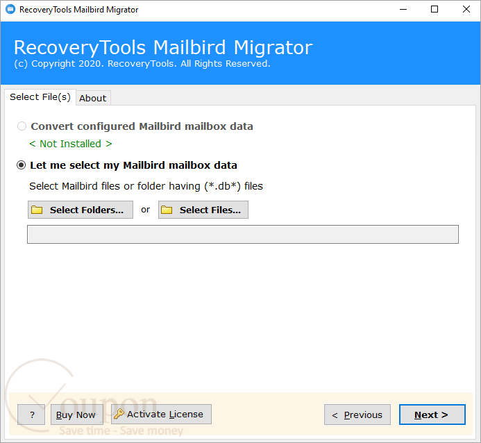 Recoverytools Mailbird Migrator Screenshot