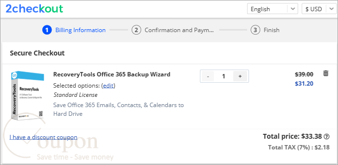 Recoverytools Office 365 Backup Wizard Coupon Code