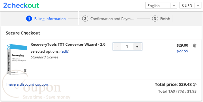 Recoverytools Txt Converter Wizard Coupon Code