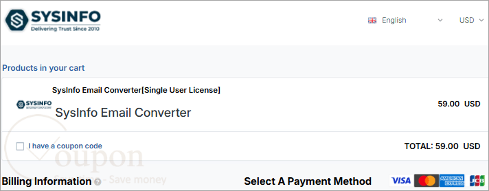 Sysinfo Email Converter Coupon Code