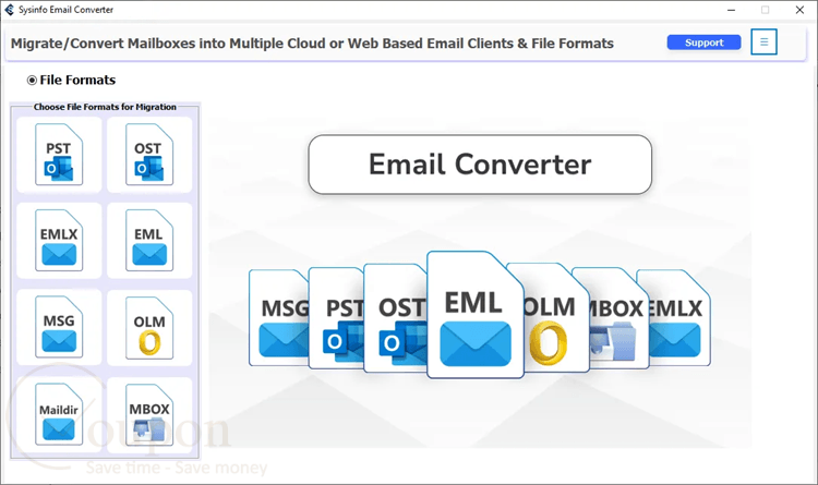 Sysinfo Email Converter Screenshot