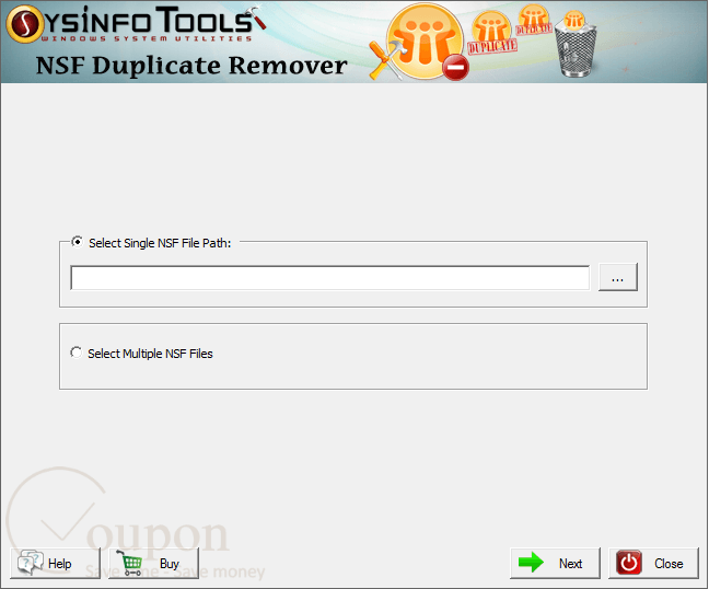 Sysinfo Nsf Duplicate Remover Screenshot