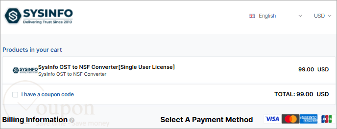 Sysinfo Ost To Nsf Converter Coupon Code