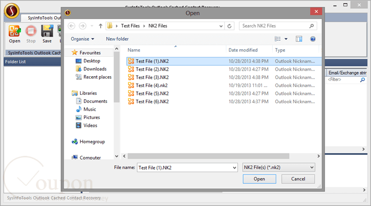 Sysinfo Outlook Cached Contacts Recovery Screenshot