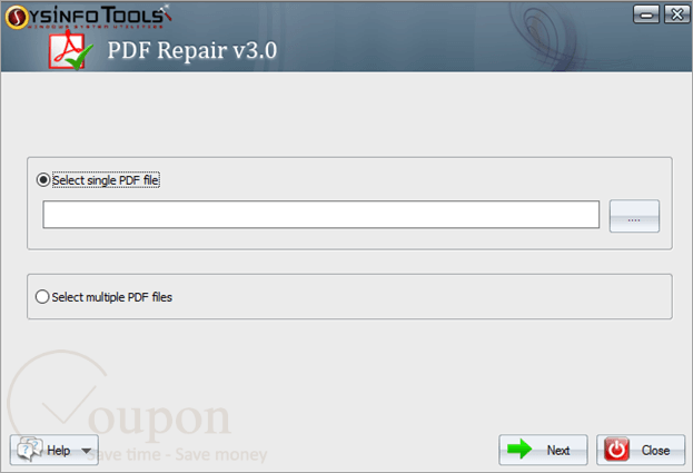 Sysinfo Pdf Recovery Screenshot