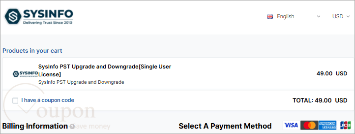 Sysinfo Pst Upgrade Downgrade Coupon Code