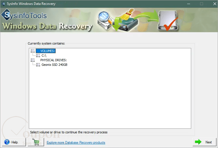Sysinfotools Data Recovery Screenshot
