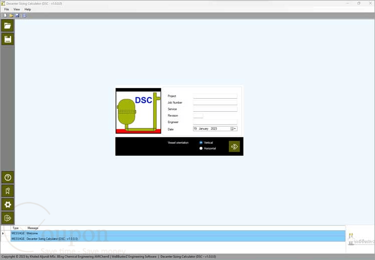 Webbusterz Decanter Sizing Calculator Screenshot