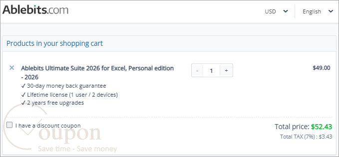 Ablebits Ultimate Suite Coupon Code