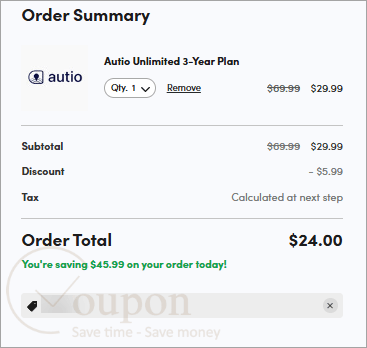 Autio Coupon Code