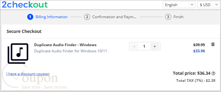 Duplicate Audio Finder Coupon Code