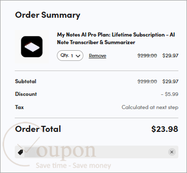 My Notes Ai Coupon Code