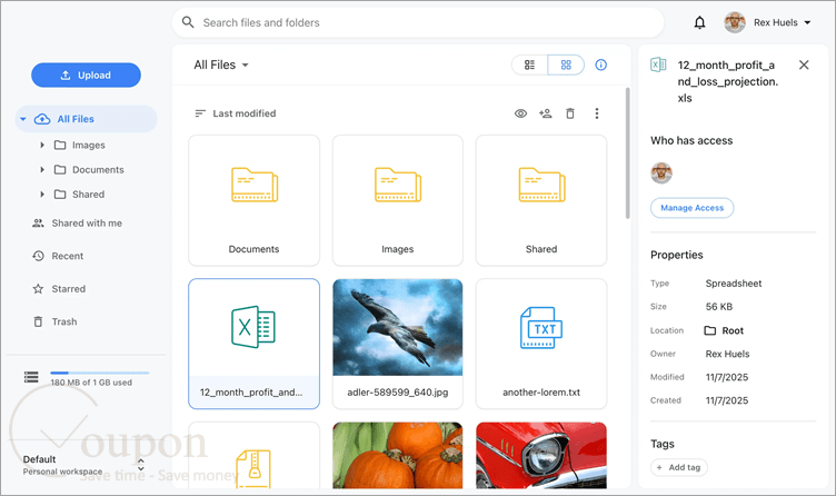 Onlinedrive Cloud Storage Screenshot