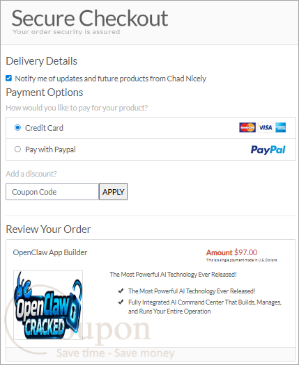 Openclaw App Builder Coupon Code