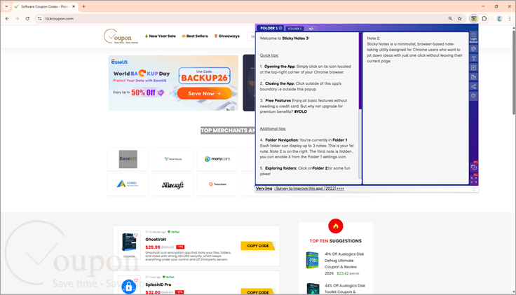 Sticky Notes Screenshot