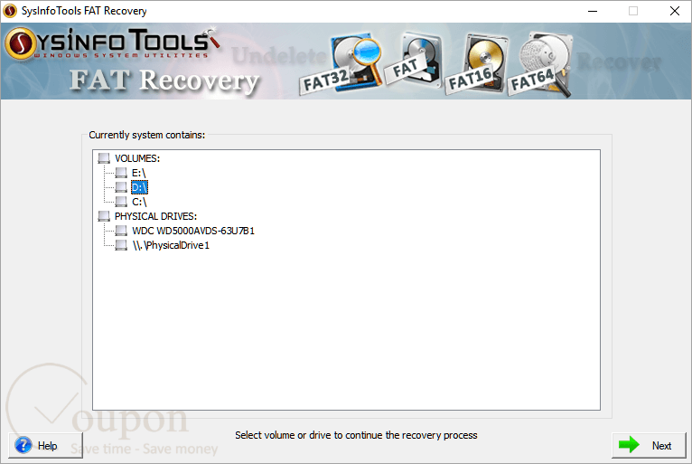 Sysinfo Fat Recovery Screesnhot