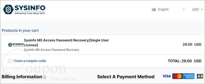 Sysinfo Ms Access Password Recovery Coupon Code