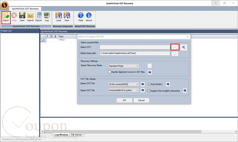 Sysinfo Ost File Recovery Screenshot