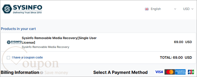 Sysinfo Removable Media Recovery Coupon Code