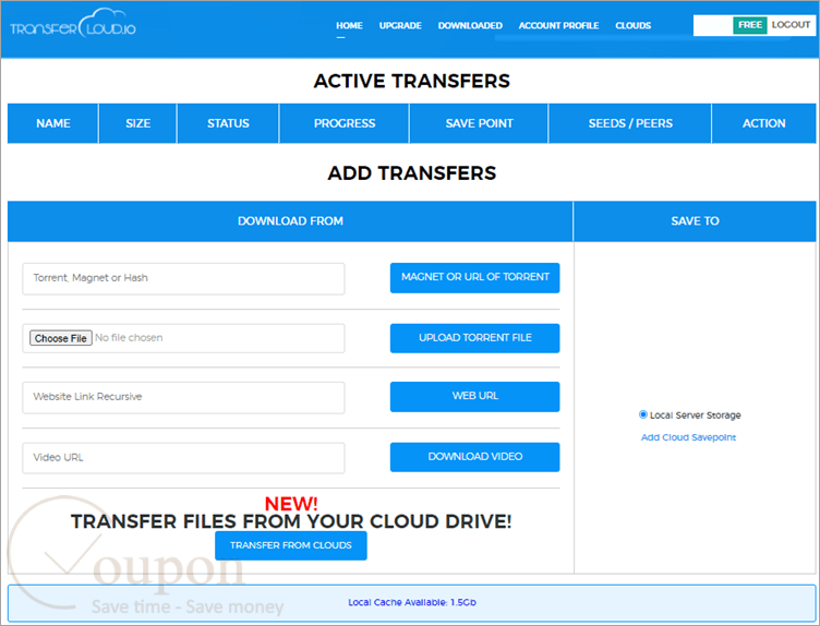 Transfercloud Screenshot