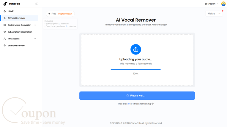 Tunefab Vocal Remover Screenshot