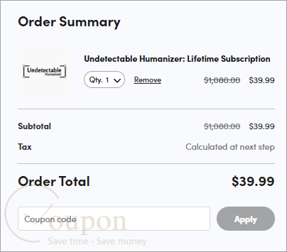 Undetectable Humanizer Coupon Code