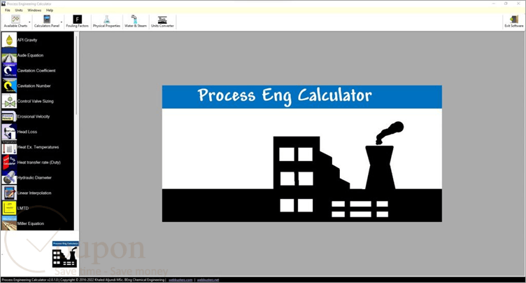 Webbusterz Process Engineering Calculator Screenshot