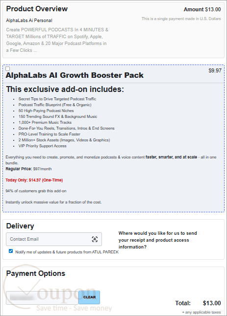 Alphalabs Ai Coupon Code