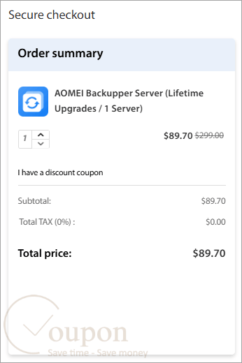 Aomei Backupper Server Coupon Code