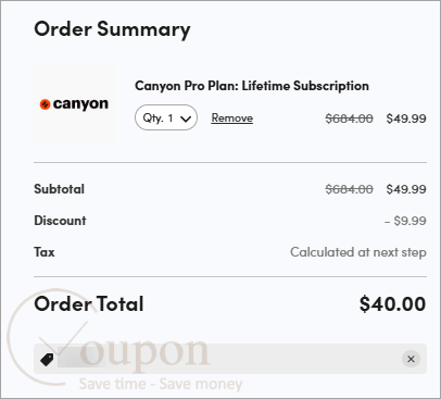 Canyon Pro Coupon Code