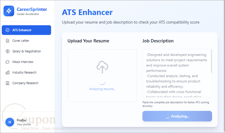 Careersprinter Screenshot