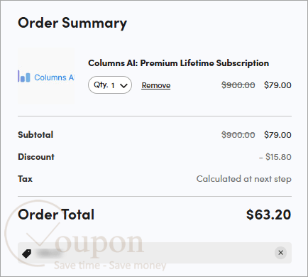 Columns Ai Coupon Code