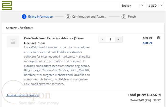 Cute Web Email Extractor Advance Coupon Code