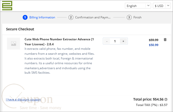 Cute Web Phone Number Extractor Advance Coupon Code